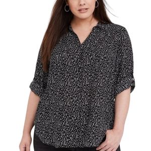 Georgette Button-Down Pullover Blouse Size 3